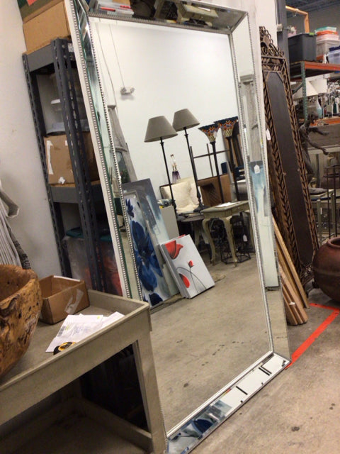 43 3/8" X 78 5/8" Beveled Mirrored Panel Floor Mirror