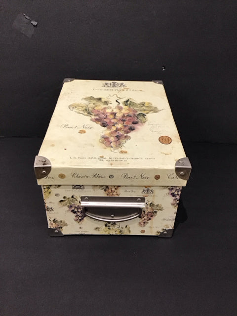 13"x9.5" Wine Decorated Storage Box