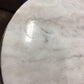 AS-IS Round Chrome Marble Top End Table(Ring Marks On Top)