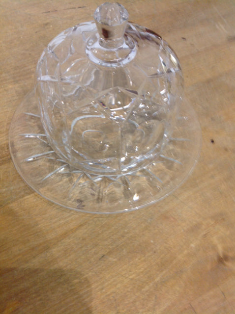 6" Cut Crystal Covered Dish