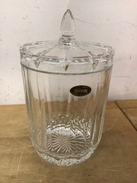 8" Beveled Crystal Biscuit Jar