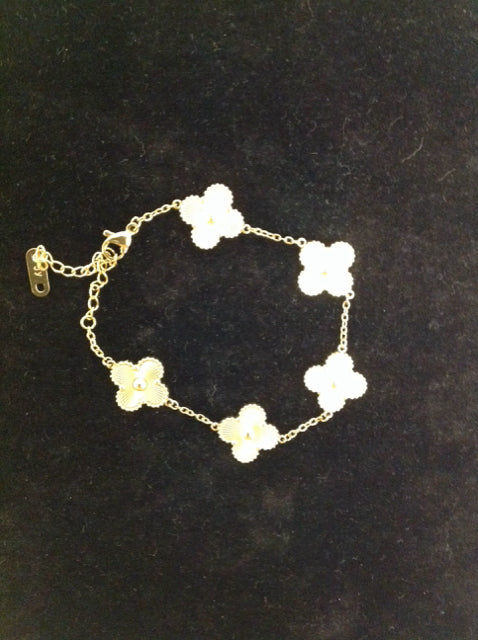 Van Cleef Style Gold Bracelet
