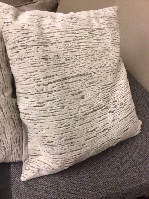 Cream/Grey Fabric Pillow
