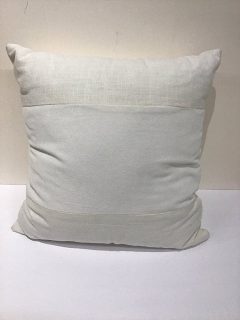 White Pillow w/White Velour Stripe