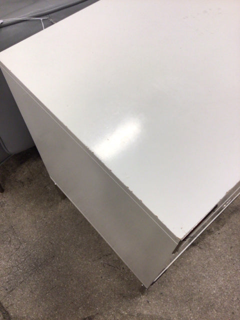 AS-IS West Elm Two Drawer White Nightstand(Knicks)