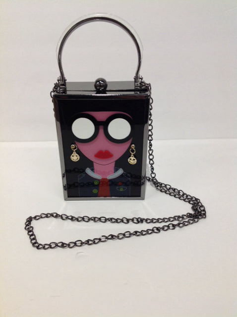 Small Metal Purse w/Women's Face