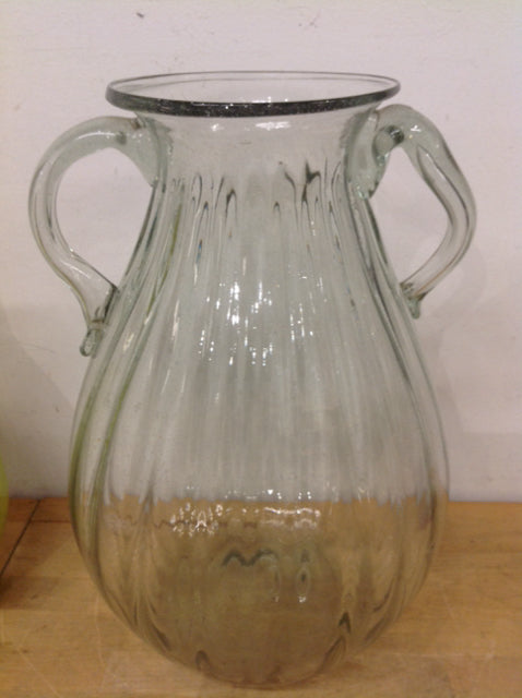 Vase- 17" Clear Glass Urn