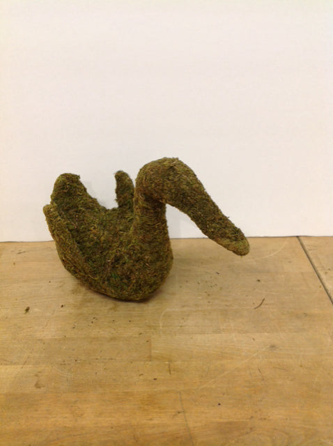 10" Green Moss Swans