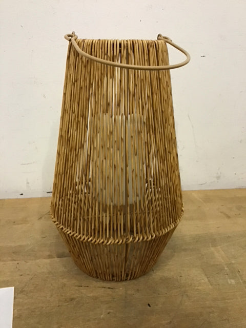 12.5" Rattan Like Resin Battery Operated Lantern