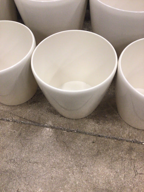 14" X 13" Lechuza Classico Premium White Planter