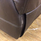 AS-IS Dark Brown Leather Dual Power Reclining Love Seat