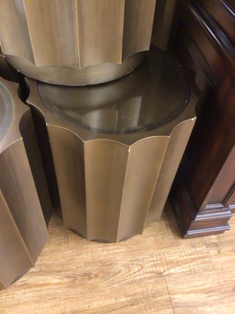 Bronze Color Fluted Accent Table