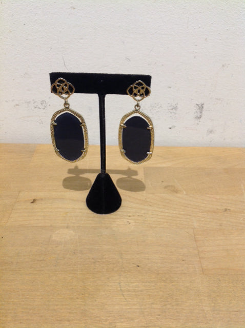 Blue Stone Like Dangle Earrings