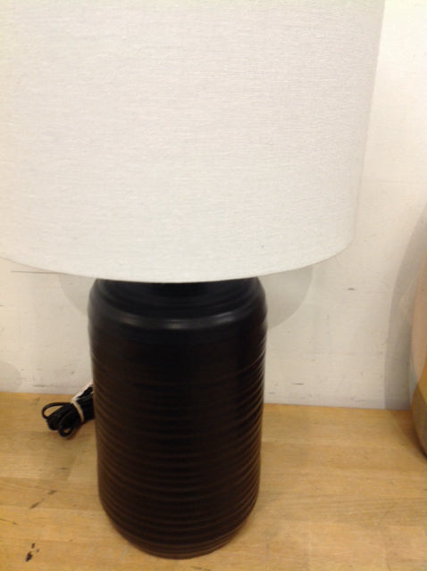 23" Black Ceramic Lamp