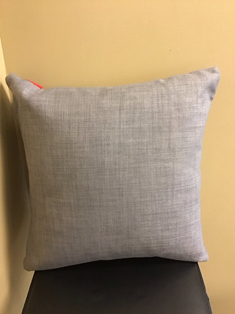 18" Sq. Gray Woven Down Filled Pillow