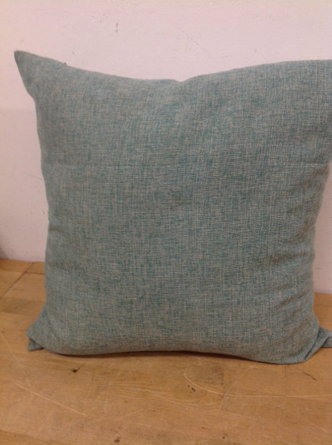 Pillow- 18" Green & White Weave