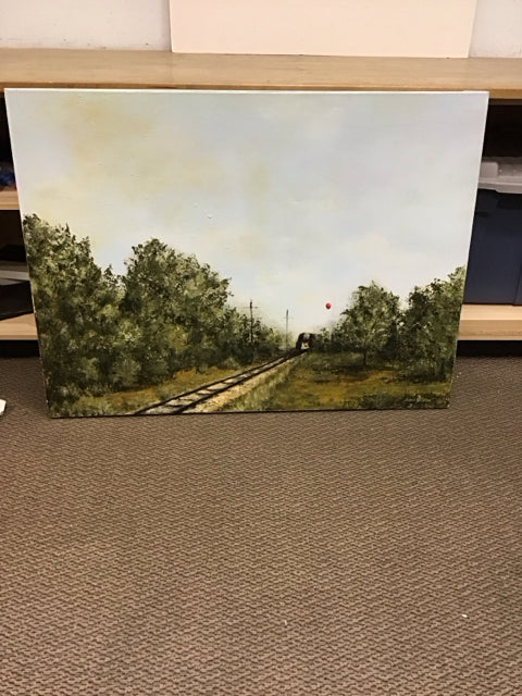 46x36 Sarah Justice "Georgian Railroad" Oil Painting