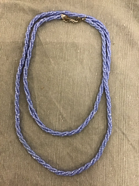 Lilac Twisted Beaded Necklace