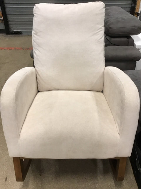Ivory Fabric Rocking/Nursery Chair