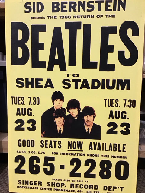 36"x24" The Beatles 1966 Shea Stadium Canvas Print