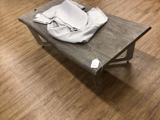 Live Edge Grey Wash/Metal Base Coffe Table