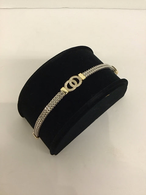 Cartier Style Silver Look-A-Like Bracelet