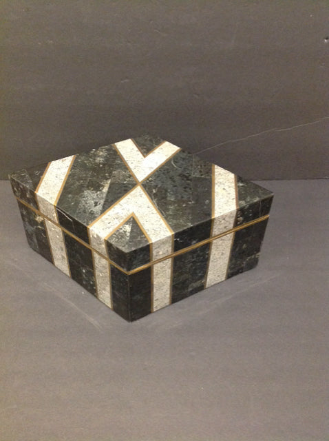 12" Stone on Wood Box