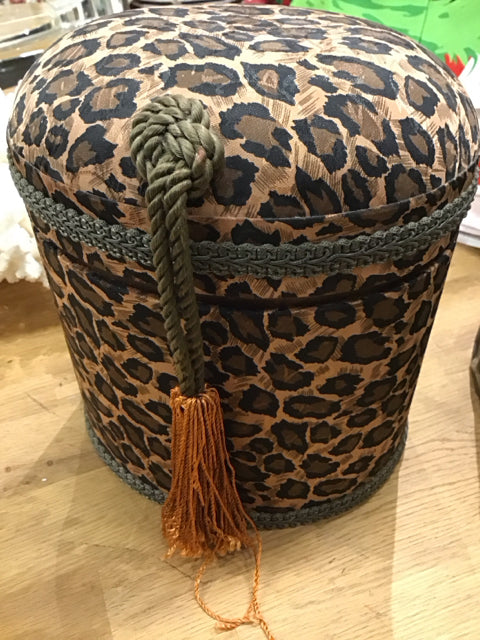 Set Of 2 Animal Print Tassled Decorative Boxes