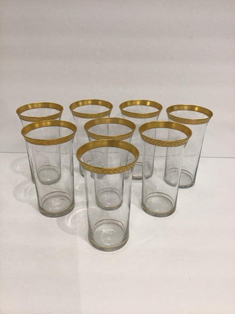 Set/8 Fostoria Crystal Glass w/Etched Laurel