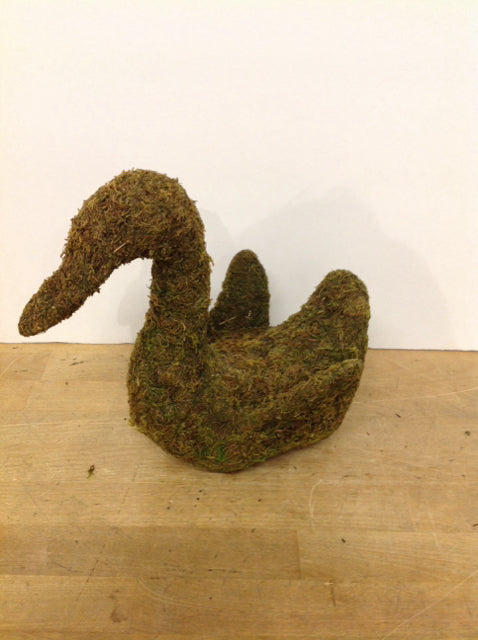 10" Green Moss Swans