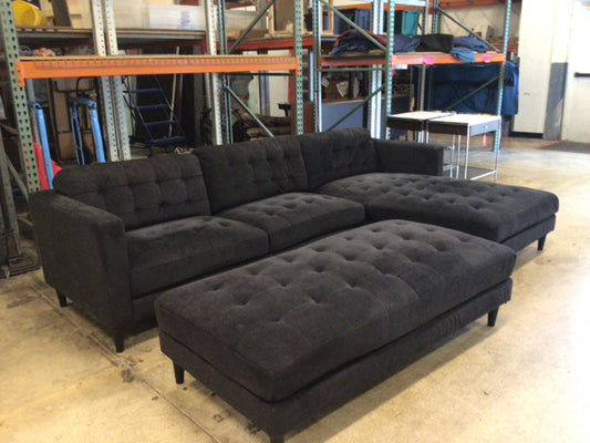 Black 3 Pcs Sectional