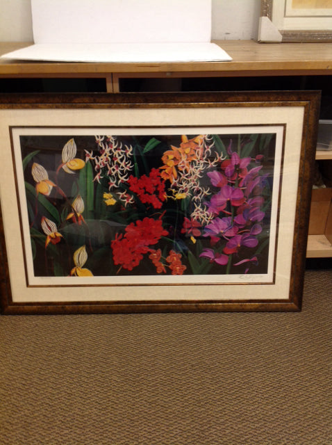 33x37 Framed "Orchids" Rick Segusa S/N