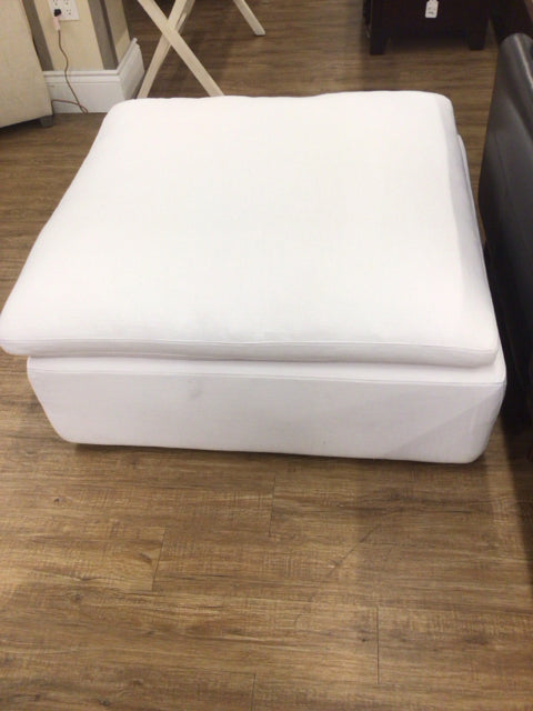 RH Cloud Coffee White Ottoman