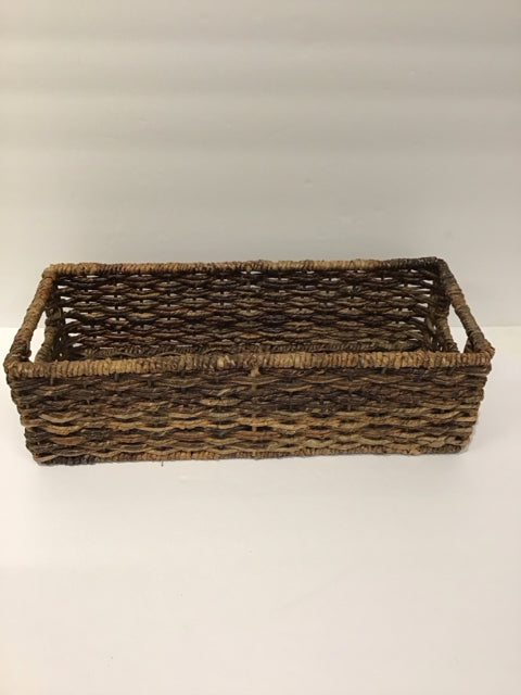 17x6 Rectangular Woven Basket w/Handles