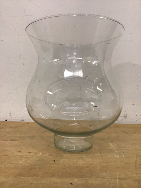 10" Clear Glass Hurricane