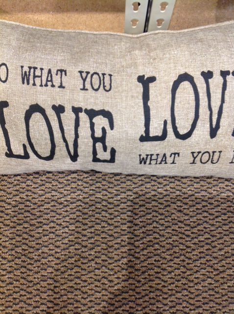 Pillow- 24" Tan Glitter Love