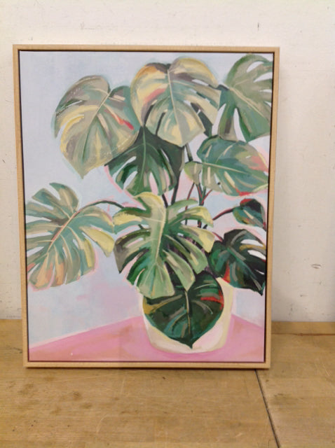 15x19 Framed Palm Art on Canvas