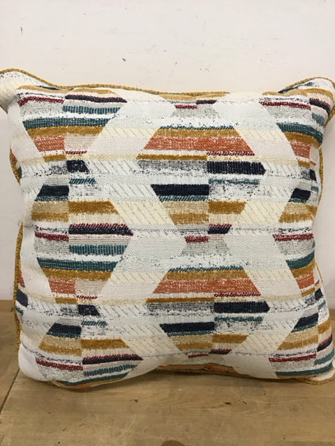 22" Geometric Pattern Pillow