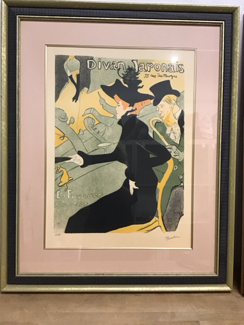 32"x38" Divan Japonais" By Henri De Toulouse-Lautrec Art