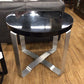 AS-IS 26" Henredon Furniture Round Lacquered Top End Table
