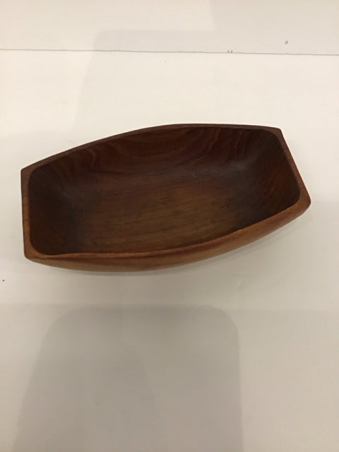 7.5" Hand Carved Wooden Bowl