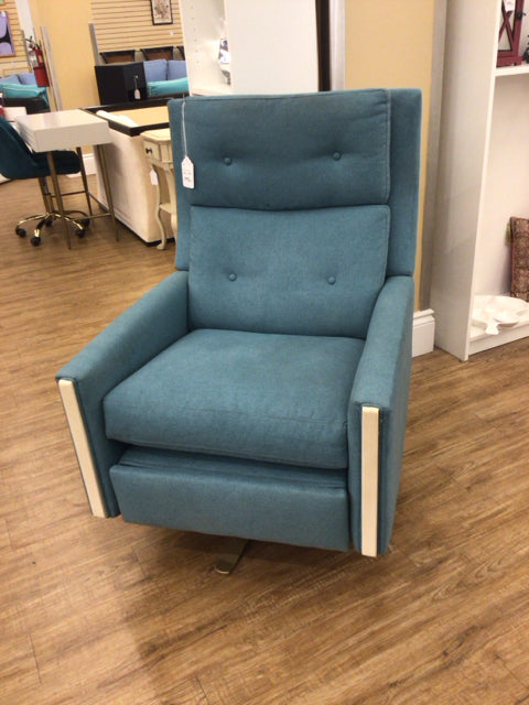 Teal Upholstered Recliner