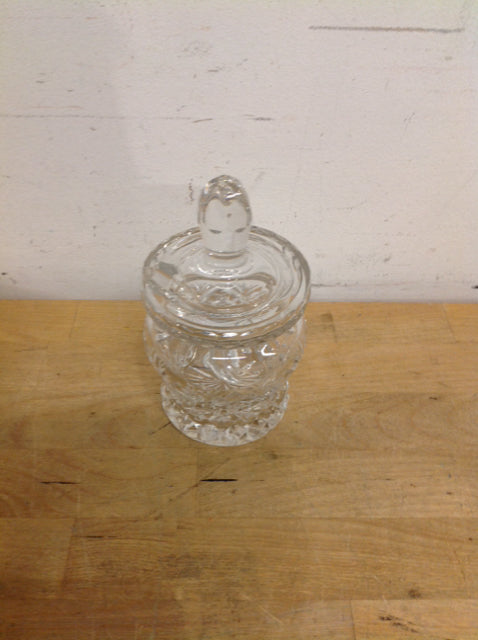 5" Cut Crystal Jam Jar