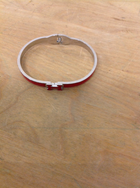 Bracelet- Hermes Style Stainless Red