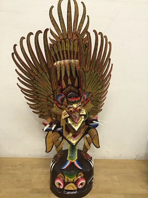 39" Asian Garuda Wood Sculpture