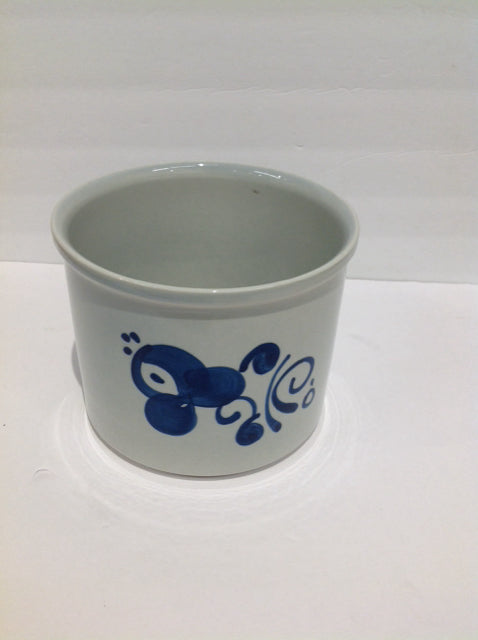 8"Rd Lapid Handpainted White Ceramic Planter
