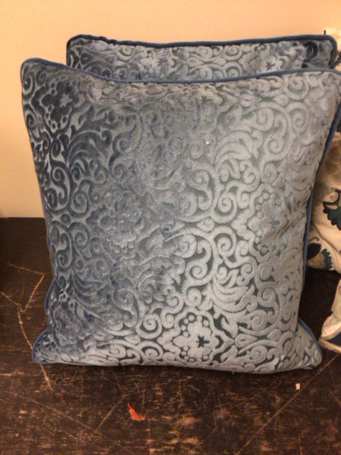 Light Blue Dark Border Pillow