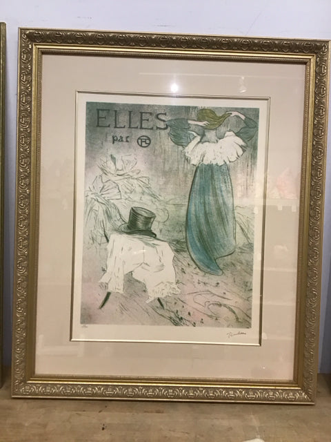 32"x38" "Elles" By Henri De Toulouse-Lautrec Art
