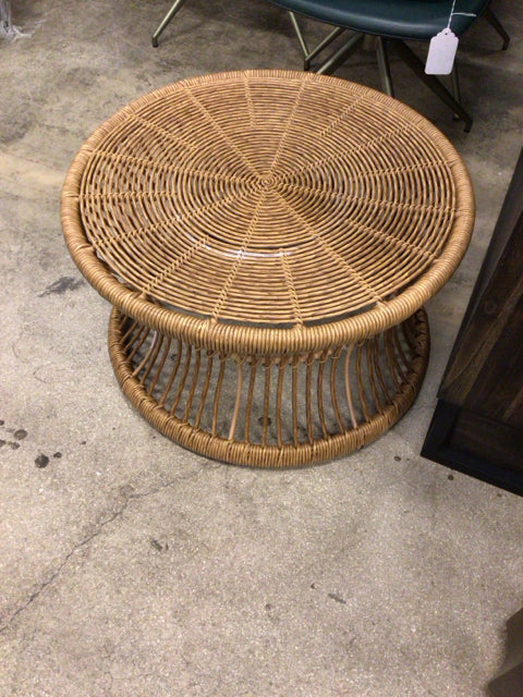 26" Wicker Coffee Table