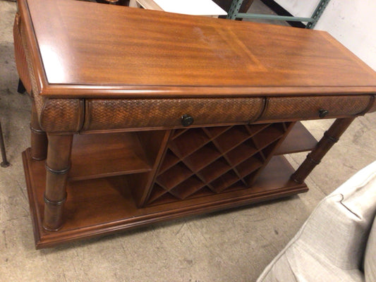 RTG Cindy Crawford Two Drawer Wine Console Table